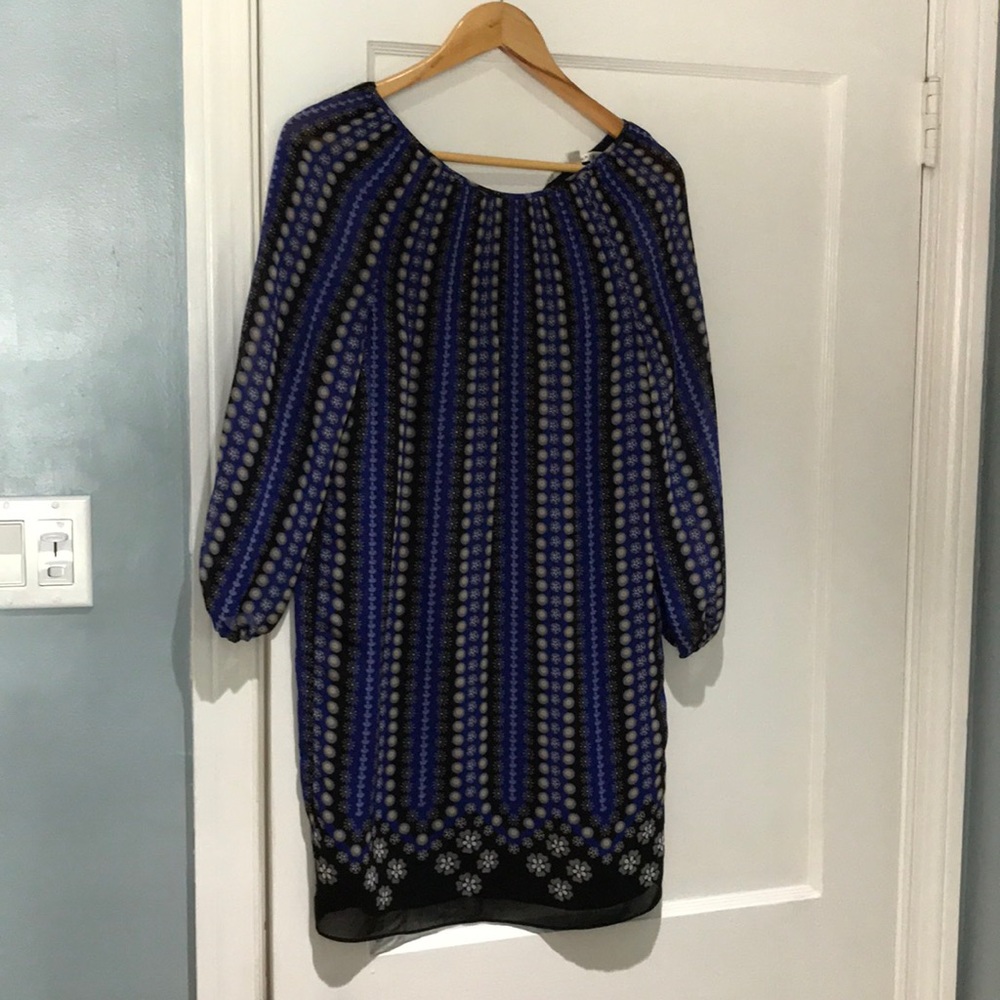 Black & Blue Tunic Dress